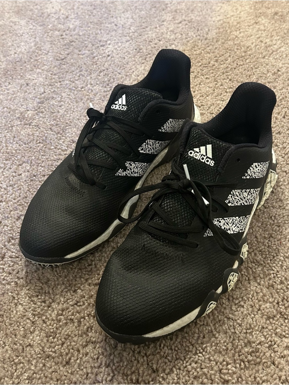 Adidas CodeChaos 22 Spikeless Golf Shoes Black and White Men’s Size 13